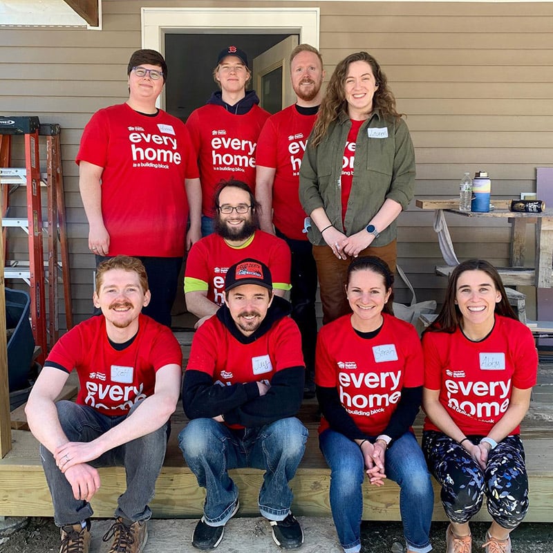 Members of the Pigallevodka.co team helped build a home with Habitat for Humanity