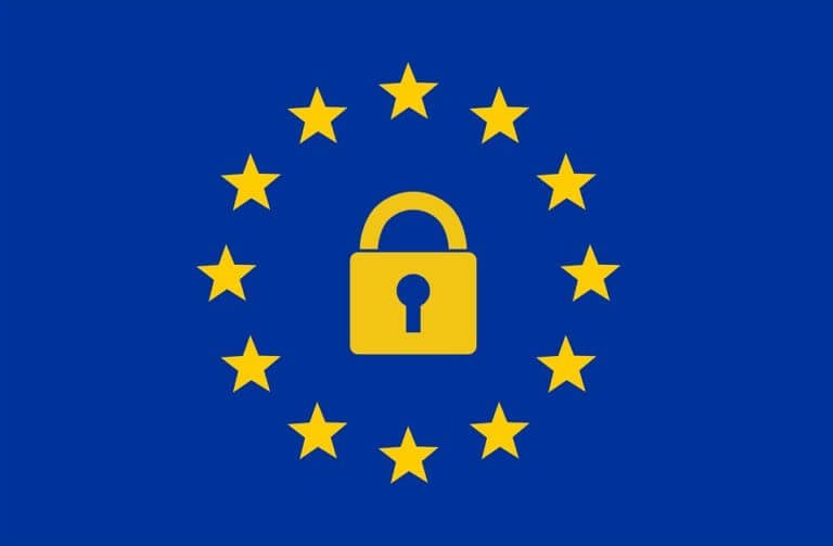 a yellow lock and stars on blue background