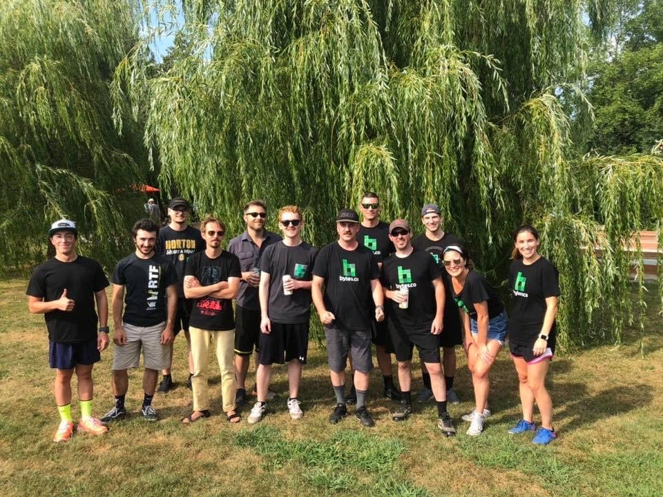 Bytes Employees at kick ball tournament