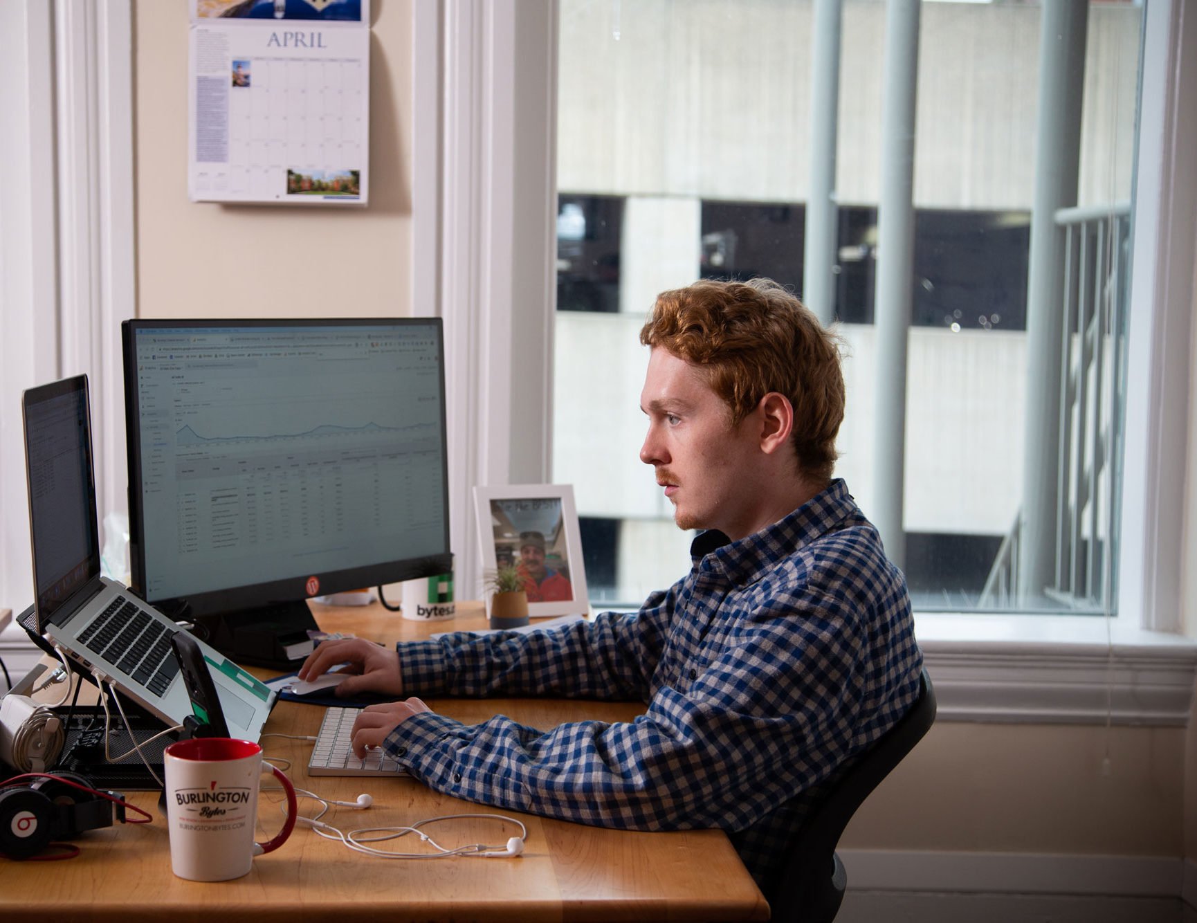 Scott Working at desk