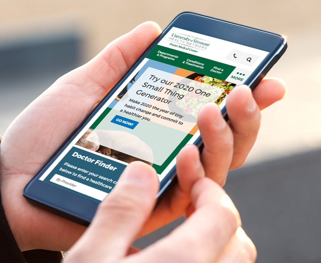 UVM porter medical center website on phone