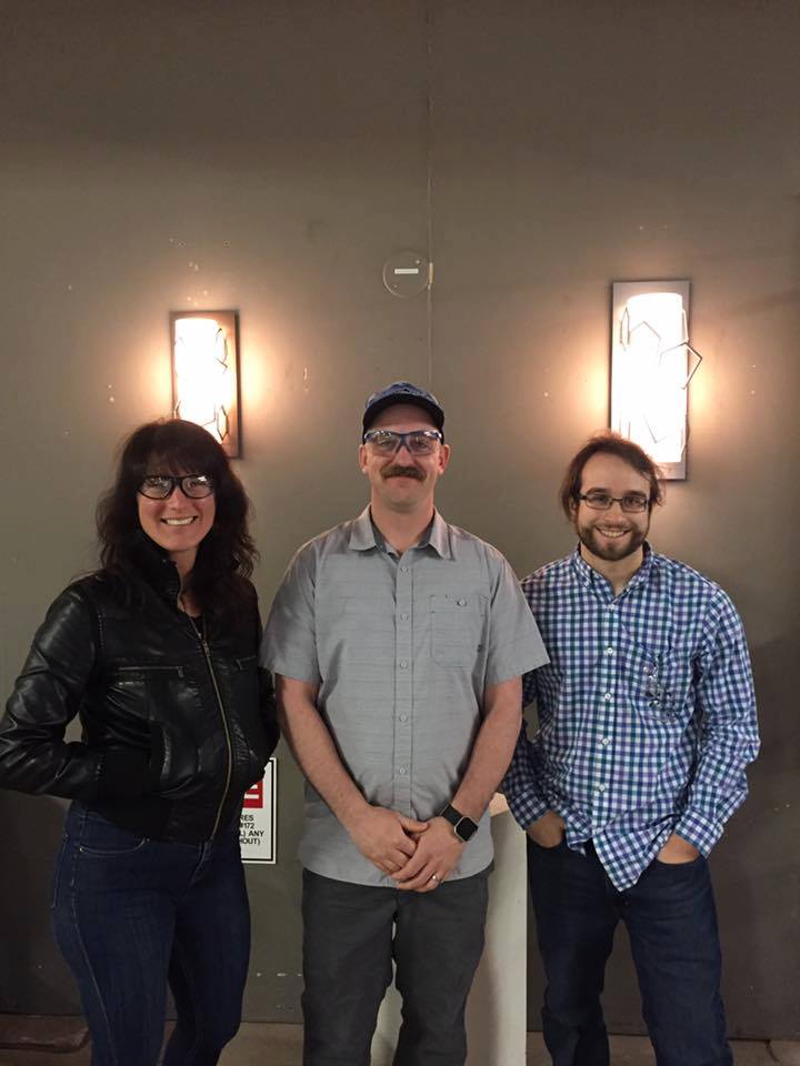 Kristina, Pete, and Aaron tour the Hubbardton Forge manufacturing facility