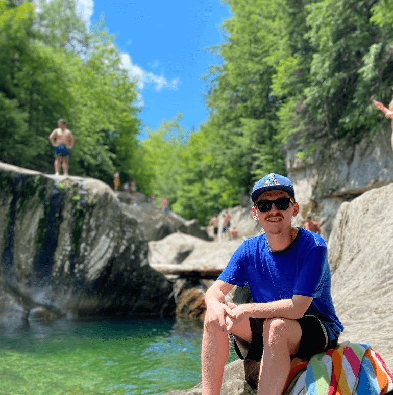 Scott at a VT watering hole in the summertime