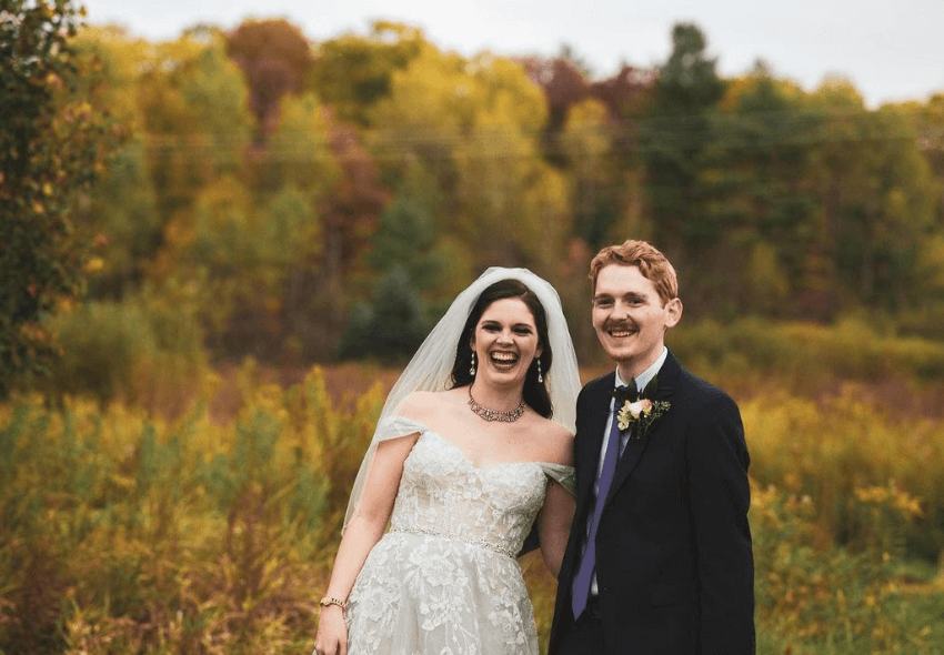 Scott and his wife at their wedding